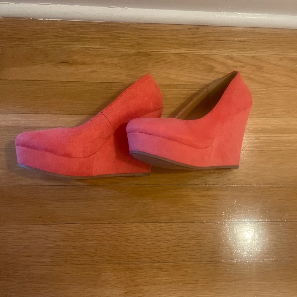 Soda Pink Wedge Shoes